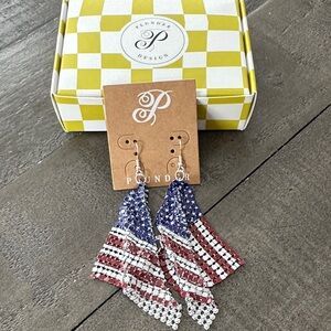 Plunder Patriotic Flag Earrings